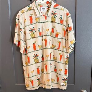 Durin Beige Cocktail Print Men's Shirt